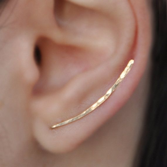 18k gold plated climbing earrings