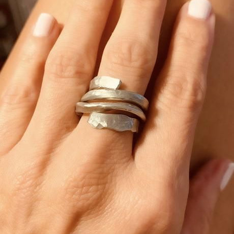 Handmade Bohemian Ring in Sterling Silver