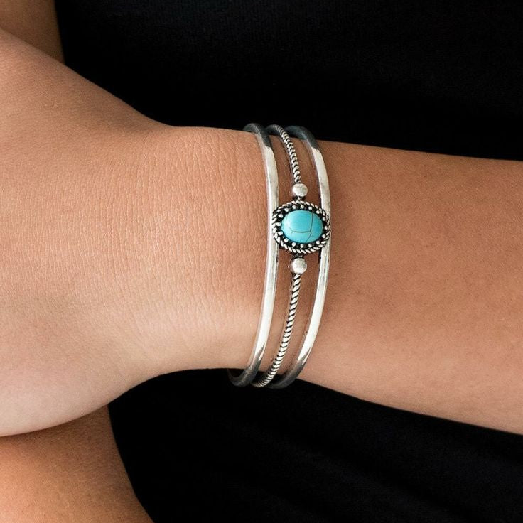 Set of 3 Boho Bracelets in 925 Silver and Natural Stones