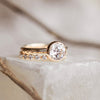 Double Ring Pack with Cubic Zirconia and 18k Gold Plating