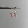 Rose Gold Plated Pink Water Drop Earrings 18k Rose Gold