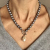 Boho Grey and White Natural Pearl Necklace