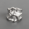 Special edition ring with crinkled design made of 925 sterling silver - BS