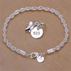 Braided rope bracelet in 925 Sterling Silver - BS
