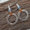 Handmade bohemian hoop earrings