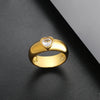 Vintage 18K Gold Plated Ring with small heart