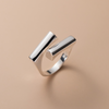 Simple modernist ring crafted in 925 sterling silver
